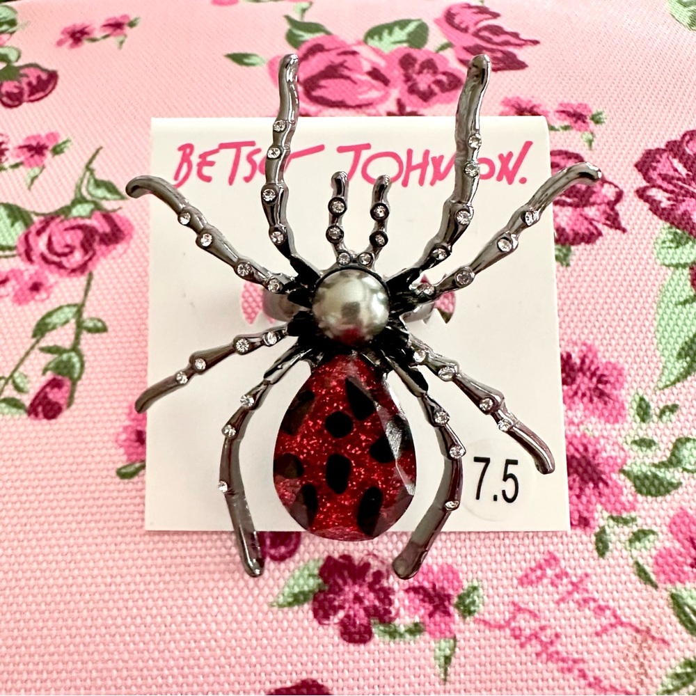 Betsey Johnson Black Widow Spider Ring